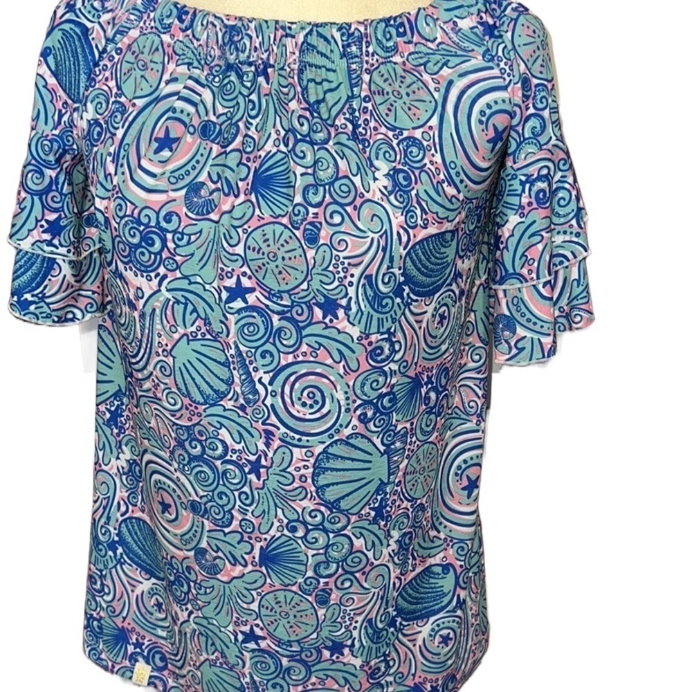 Simply Southern Nautical Seashell Tunic Top S
